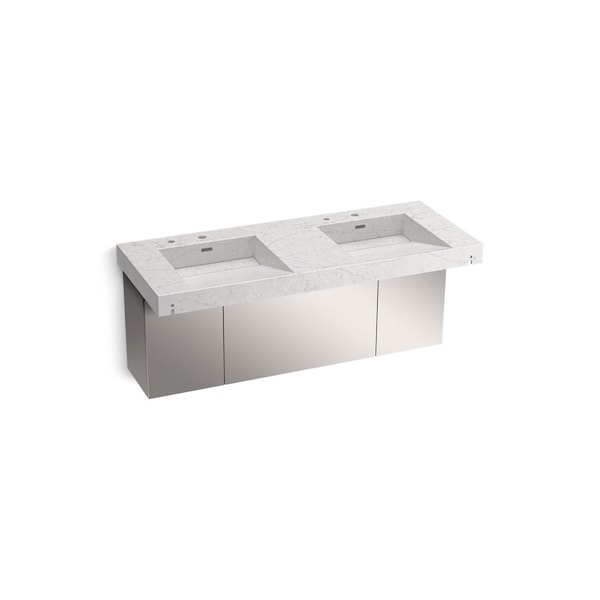 Kohler 60In Wall-Mount Basin Lavatory System In Pearl Jasmine 81030-BSS-KEP - main